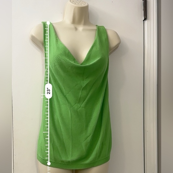 Etcetera Green Knit Tank Top Sleek & Sustainable Sleeveless Knitwear Size Small - Picture 10 of 11